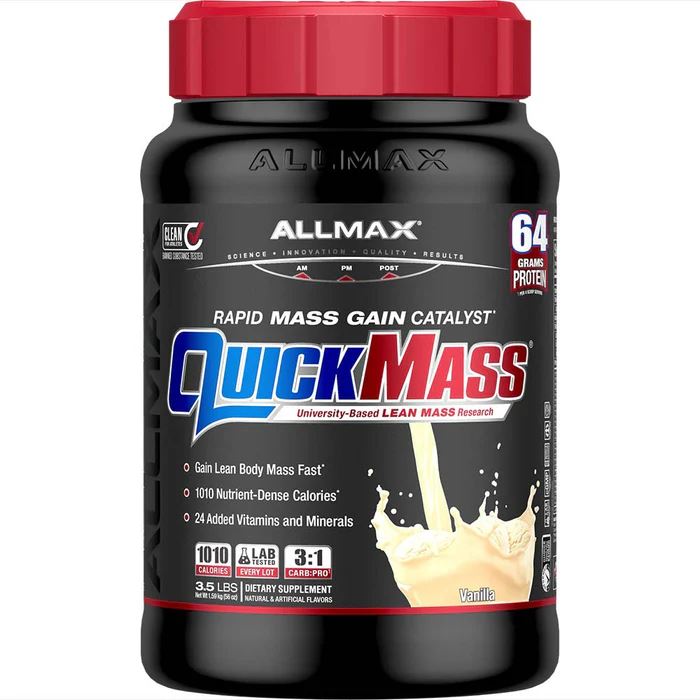 All Max NutritionAll Max Nutrition Quick Mass Gainer 3.5lb 1010 calories per servingProteinVanilla665553229744