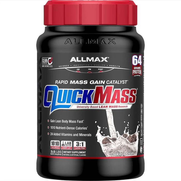 All Max NutritionAll Max Nutrition Quick Mass Gainer 3.5lb 1010 calories per servingProteinCookies & Cream665553229751