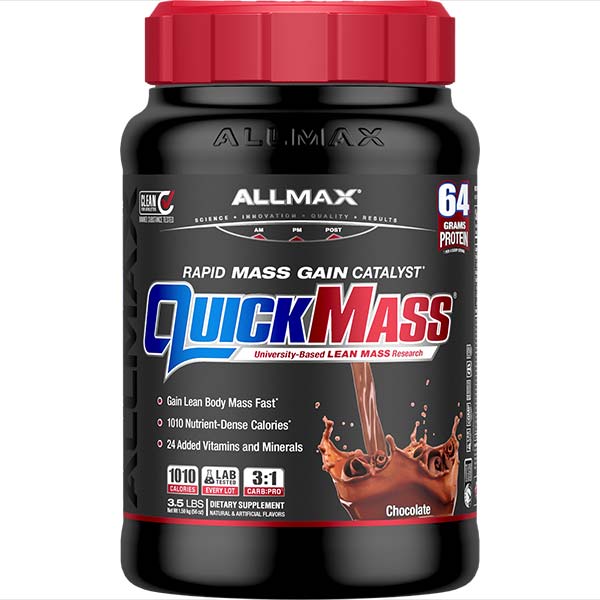 All Max NutritionAll Max Nutrition Quick Mass Gainer 3.5lb 1010 calories per servingProteinChocolate665553229829