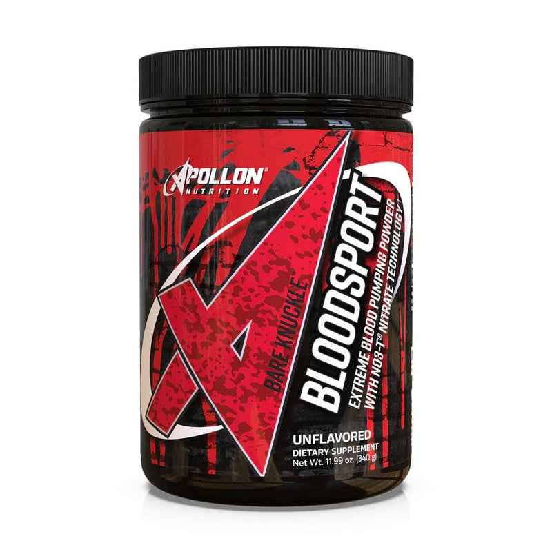 Apollon NutritionApollon Nutrition Bareknuckle Bloodsport - Extreme Blood Pumping Powder with Nitrates Unflavored 20 servingsPre - Workout850042072424