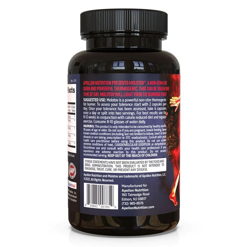 Apollon NutritionApollon Nutrition Molotov NonStim Fat Burner & Powerful ThermogenicFat Burner850862007859