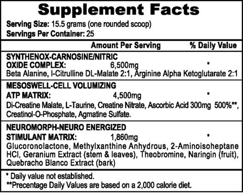 APS NutritionAPS Nutrition MESOMORPH 25 ServingsPre - WorkoutSnow Cone811836023077