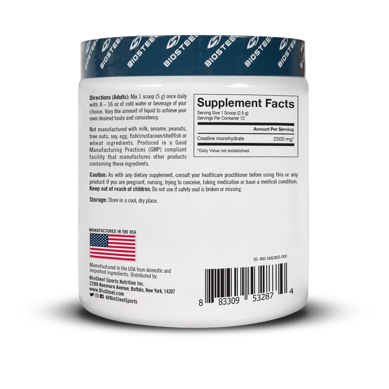 BioSteelBioSteel BioSteel Micronized Creatine Monohydate (2.5g x 72 Servings) NSF Certified Drug Free CompliantCreatine883309532874