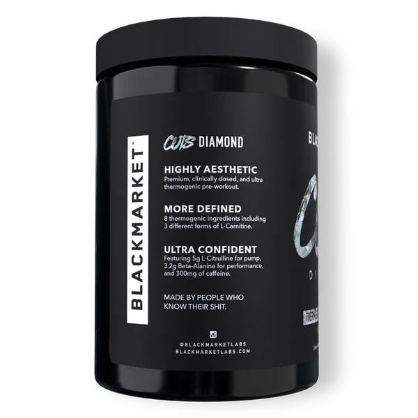 BLACKMARKETBLACKMARKET Cuts Dimond Thermogenetic Pre - Workout 25 ServingsPre - WorkoutBlue Raz850018672986