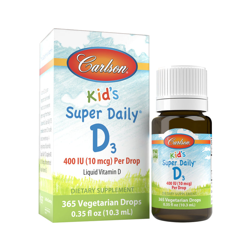 CarlsonCarlson Kid's Super Daily® D3 400IU 365 veg dropsVitamins & MineralsKids - 400 IU088395012600