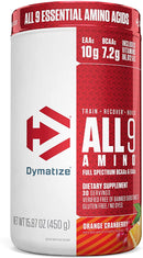 DymatizeDymatize All 9 Amino, Full Spectrum BCAAs & EAAs 30 ServingsAmino AcidsOrange Cranberry705016181025