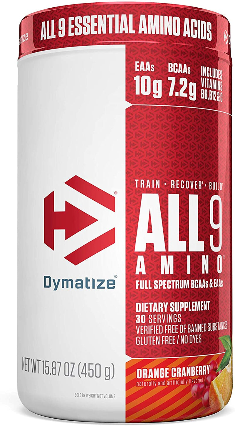 DymatizeDymatize All 9 Amino, Full Spectrum BCAAs & EAAs 30 ServingsAmino AcidsOrange Cranberry705016181025