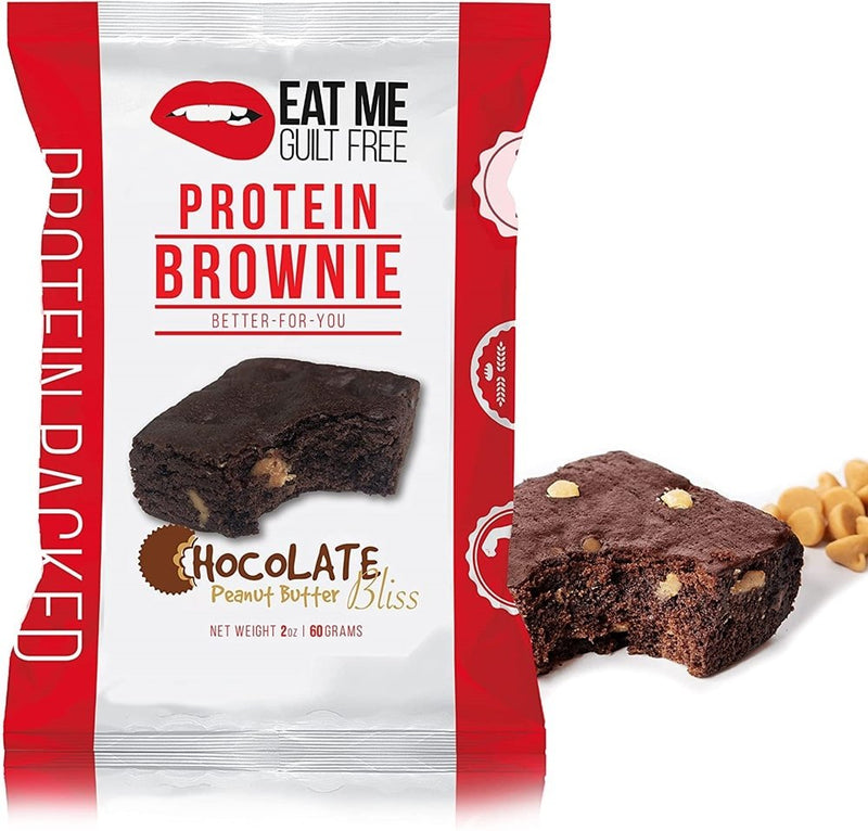 Eat Me - Guilt FreeEat Me Guilt Free ProteinPacked Brownie 14G Protein, Low Carb, KetoFriendly, Low Sugar, NON GMO, Low Calorie Snack 2ozCHOCOLATE PEANUT BUTTER862887000180