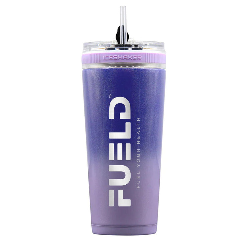 FUELDFUEL Branded Ice Shaker Tumbler, Stainless Steel Insulated Water Bottle without Straw 26ozShaker BottleLILAC DREAMING650245042787