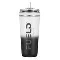 FUELDFUEL Branded Ice Shaker Tumbler, Stainless Steel Insulated Water Bottle without Straw 26ozShaker BottleBLACK/WHITE794604480152