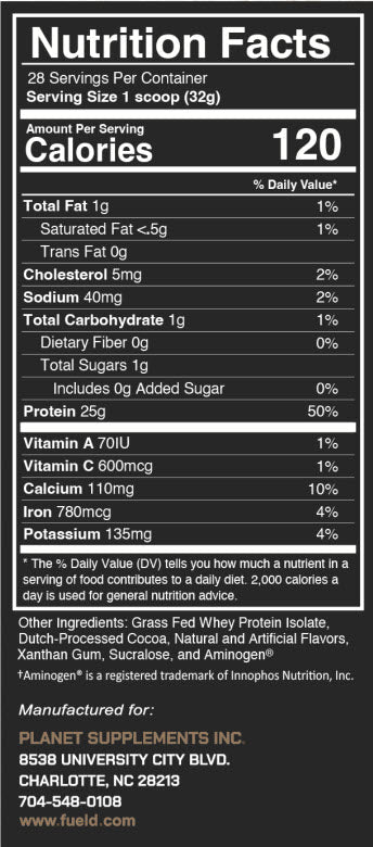 FUELDFUELD Ultimate Performance 100% Isolate 25g Protein 120 Calories (28 Servings)ProteinVanilla Cupcake198168468340