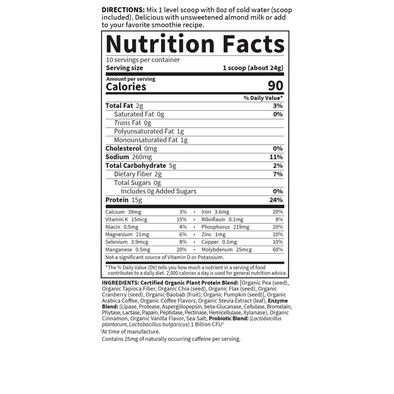 Garden of LifeGarden of Life Organic Plant Protein Grain Free 9.4oz, 10 ServingsPlant - based Protein658010118026