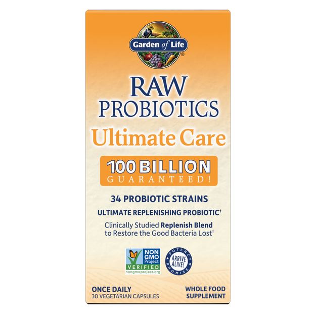 Garden of LifeGarden of Life RAW Probiotics Ultimate Care 100 Billion 34 Probiotic Stains 30 Veg CapsDigestive Health658010116640