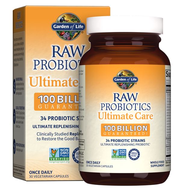 Garden of LifeGarden of Life RAW Probiotics Ultimate Care 100 Billion 34 Probiotic Stains 30 Veg CapsDigestive Health658010116640