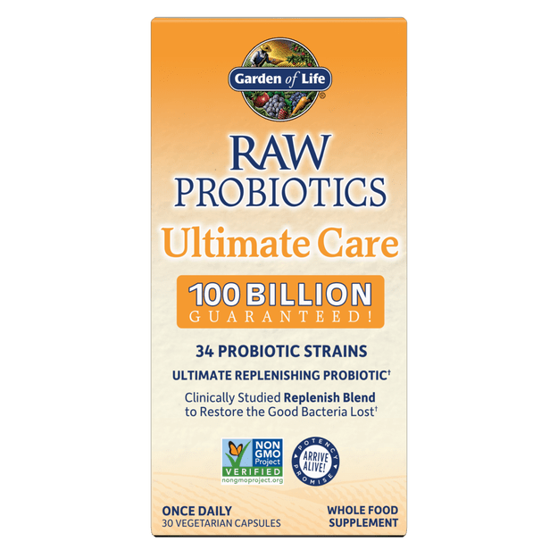 Garden of LifeGarden of Life RAW Probiotics Ultimate Care 100 Billion Once Daily 30 CapsulesDigestion Aid658010123334