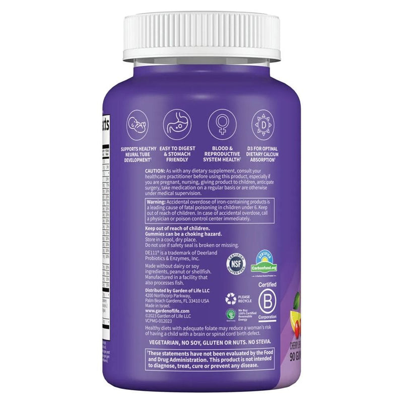 Garden of LifeGarden of Life Vitamin Code Prenatal Multi with Iron & Folate, Blood & reproductive system health 90 gummiesVitamins & Minerals658010133340