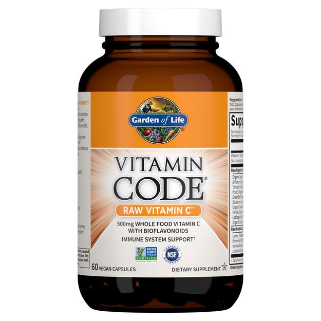 Garden of LifeGarden of Life Vitamin Code Raw Vitamin, 500mg, Fruit & Veggie Blend, Probiotics Supplements for Adults, Vegan, Gluten Free, Orange, 60 CountVitamins & Minerals658010113816