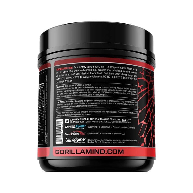 Gorilla MindGorilla Mind Gorilla Mode Nitric Pump 20/40 servingsPre - Workout810113510743