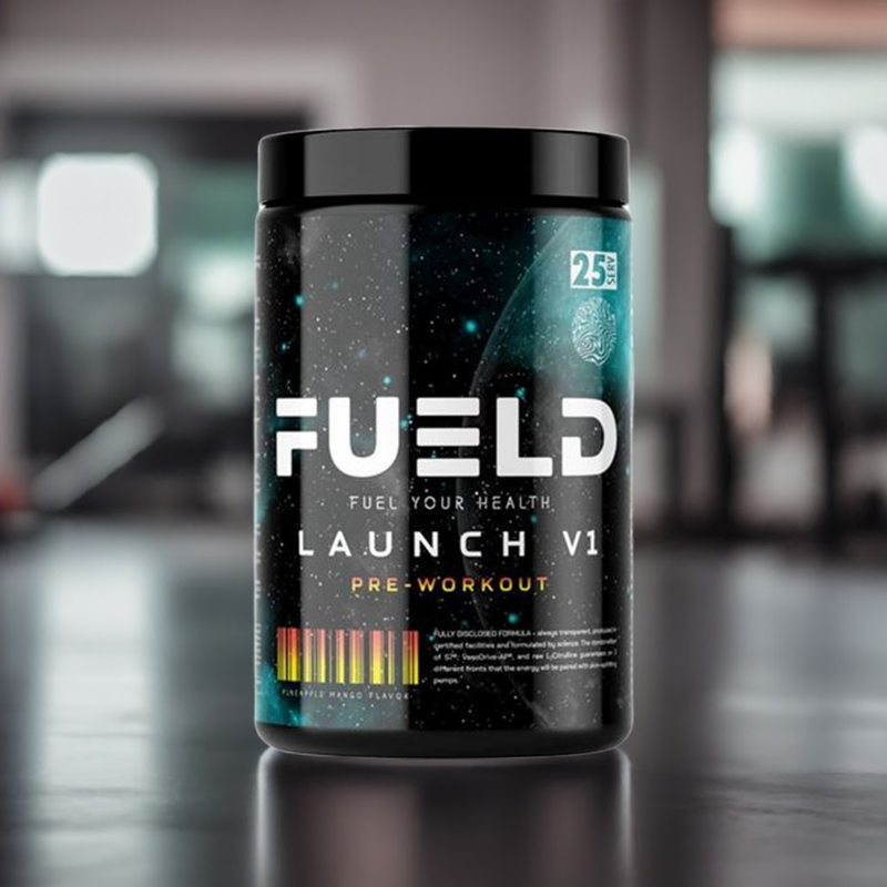 FUELD Launch V1 Pre-Workout, Insane Energy Blend, Out Of This World Pump Matrix 25/50 servings