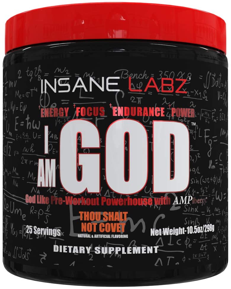 INSANE LABZINSANE LABZ I AM GOD God Like PreWorkout Powerhouse with AMPiberry (25 Servings)Pre - WorkoutThou Shalt Not Covet040232585807