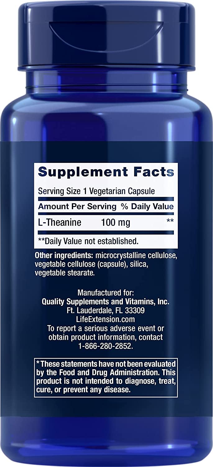 Life ExtensionLife Extension LTheanine 100 mg 60 Vegetarian CapsulesCognitive Support737870168362