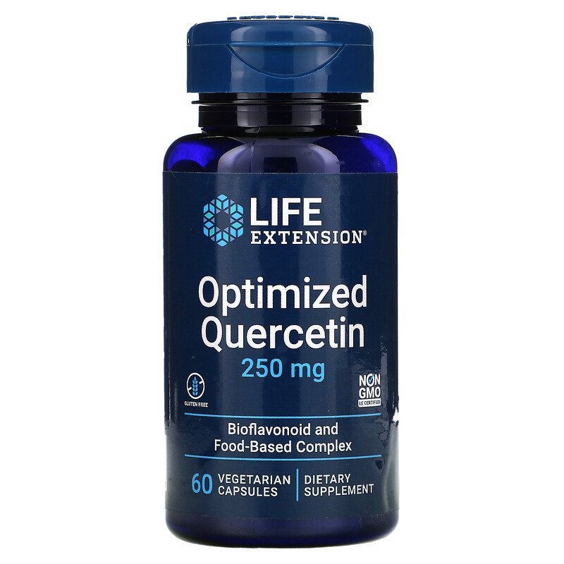 Life ExtensionLife Extension Optimized Quercetin, 250 mg, 60 Vegetarian CapsulesVitamins & Minerals737870130963