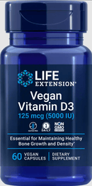 Life ExtensionLife Extension Vegan Vitamin D3 5000 IU 60 Vegan CapsulesVitamins & Minerals737870242260