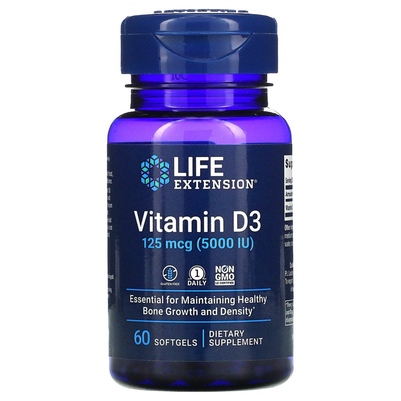 Life ExtensionLife Extension Vitamin D3 (125 mcg (5000 IU) 60 Softgels)Vitamins & Minerals737870171362