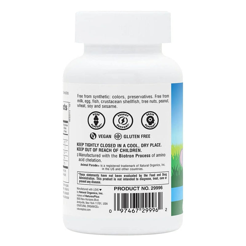 Natures PlusNatures Plus Animal Parade Calcium Children's Chewable Supplement Vanilla Sundae Flavor 90 tablets 45 servingsMultivitamin097467299962