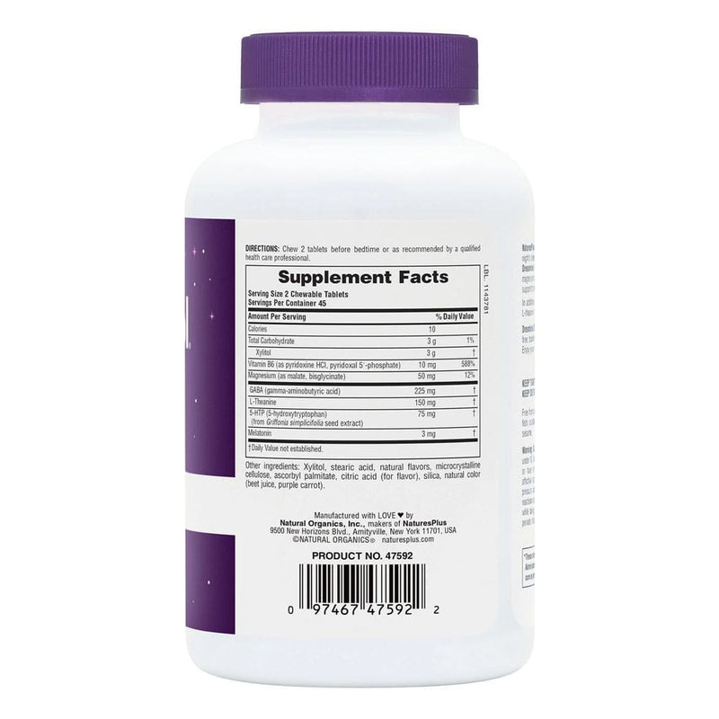 Natures PlusNatures Plus Dreaminol Sleep Chewable Magnesium to support stress relief & relaxation 90 countMultivitamin097467475922