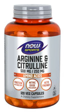 NOW FoodsNOW Foods Arginine & Citrulline 500 mg / 250 mg 120 Veg CapsulesArginine & Citrulline733739000378