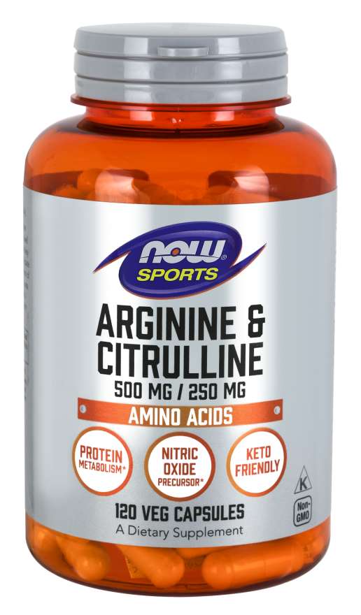 NOW FoodsNOW Foods Arginine & Citrulline 500 mg / 250 mg 120 Veg CapsulesArginine & Citrulline733739000378