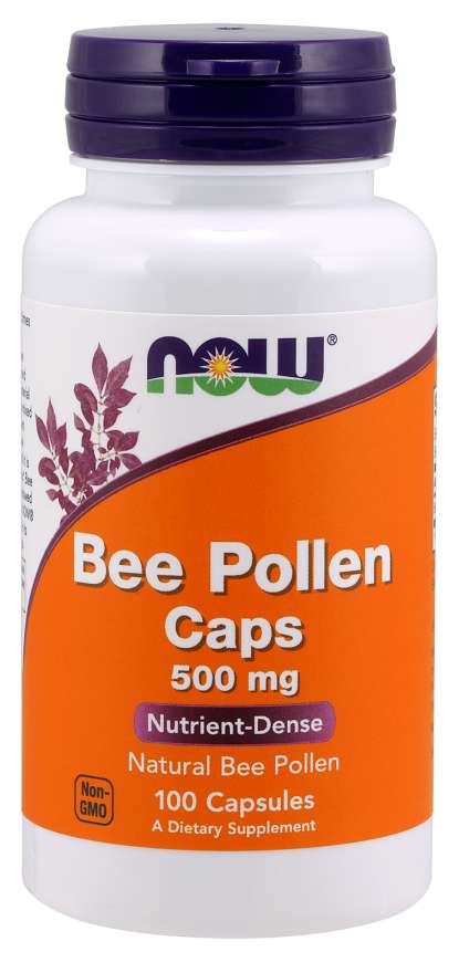 NOW FoodsNOW Foods Bee Pollen Capsules 500 mg 100 CapsulesHerbal Support733739025203