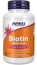 NOW FoodsNOW Foods Biotin 5000 mcg CapsulesPersonal Care60 Veggie Caps733739004710