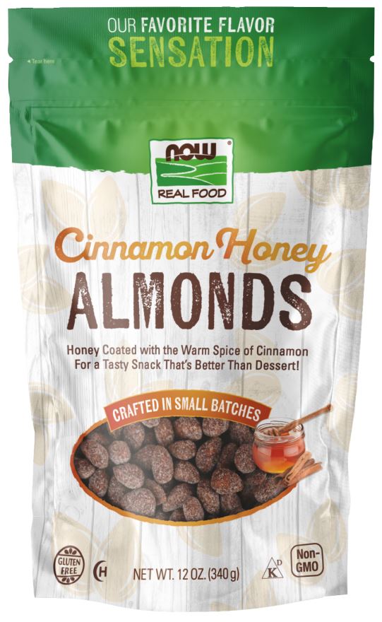 NOW FoodsNOW Foods Cinnamon Honey Almonds, Honey Coated with Warm Spice of Cinnamon 12ozSnacks733739070432