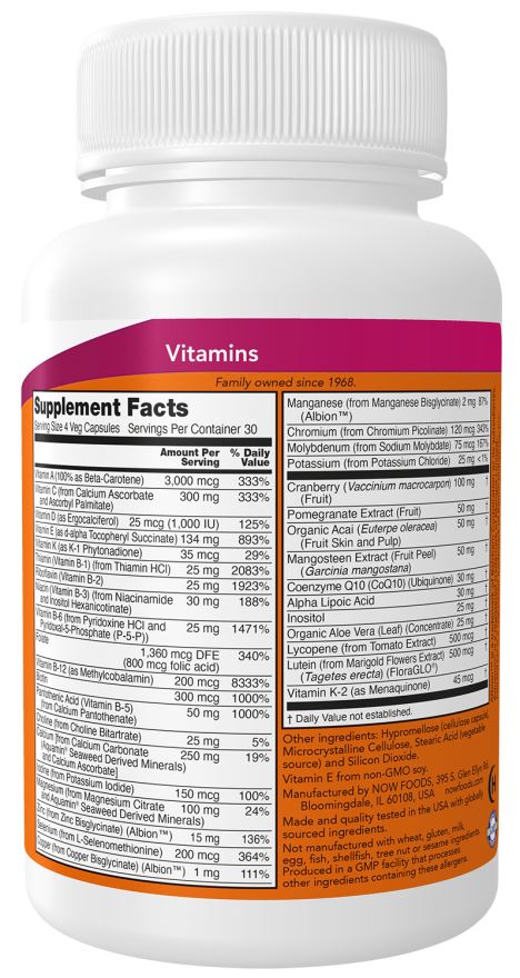 NOW FoodsNOW Foods EVE Women's Multiple Vitamin 120 Veg CapsulesMultivitamin733739037985