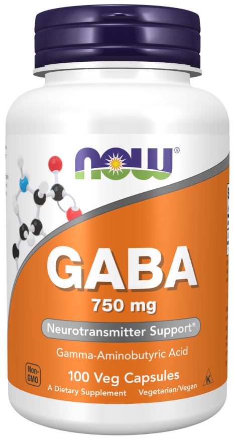 NOW FoodsNOW Foods GABA 750mg Neurotransmitter Support 100 CapsulesSleep Support733739000897