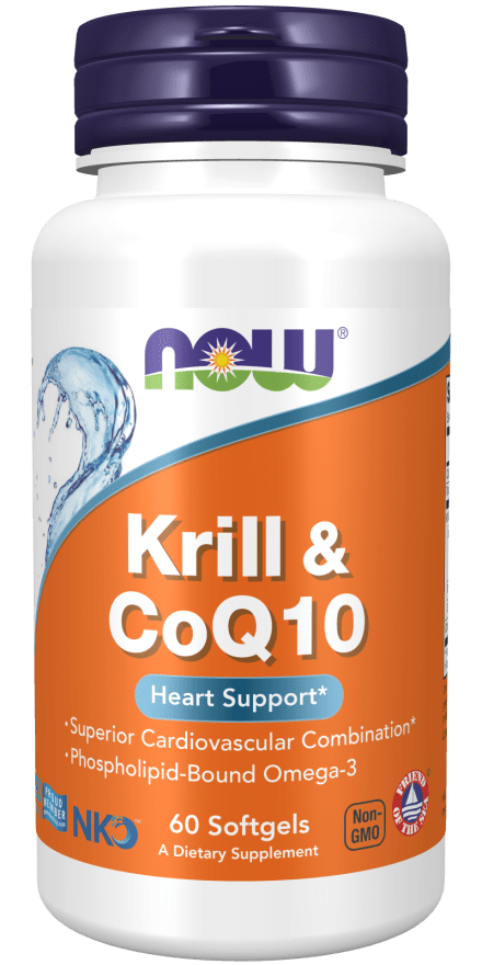 NOW FoodsNOW Foods Krill & CoQ10 60 SoftgelsOils & Omega 3s733739016287