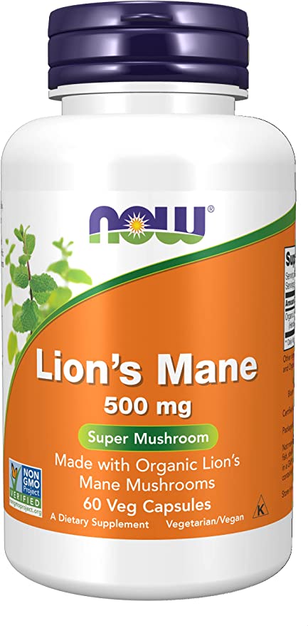 NOW FoodsNOW Foods Lion's Mane 500 mg, Super Mushroom, Made with Organic Lion's Mane Mushrooms, 60 Veg CapsulesVitamins & Minerals733739047892