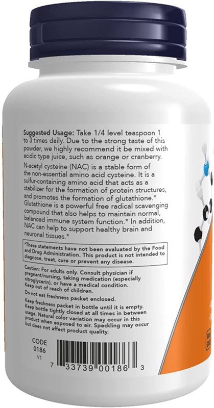 NOW FoodsNOW Foods NAC Pure Powder 600mg, Maintains Cellular Health 4ozImmune Support733739001863