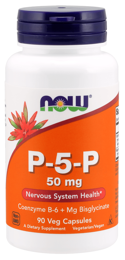 NOW FoodsNOW Foods P5P 50 mg with Coenzyme B6 + Mg Bisglycinate, 90 Veg CapsulesEnergy Management733739004611