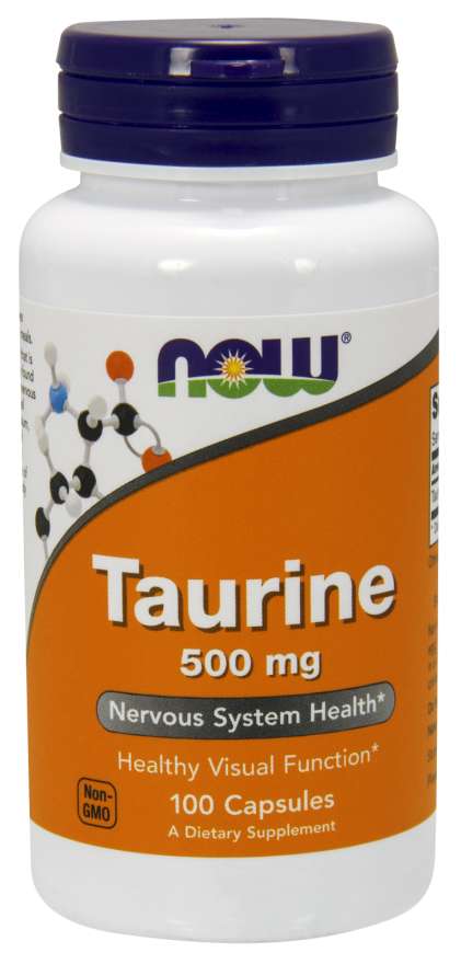 NOW FoodsNOW Foods Taurine 500 mg 100 CapsulesCognitive Support733739001405