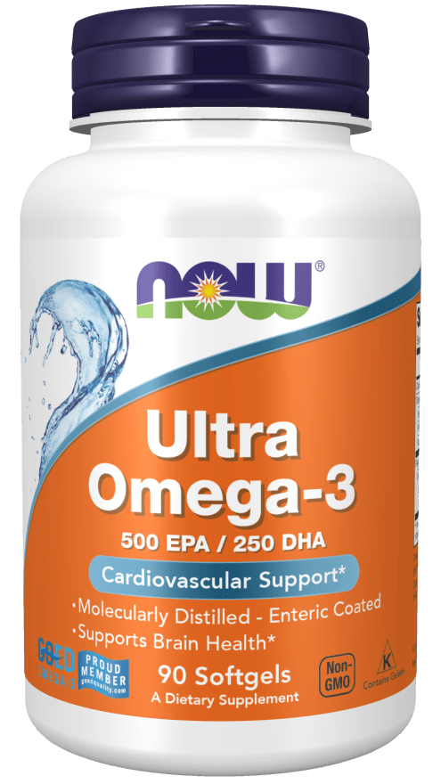 NOW FoodsNOW Foods Ultra Omega3 500 EPA/250 DHA Bovine Gelatin SoftgelsOils & Omega 3s90 Softgels733739016614