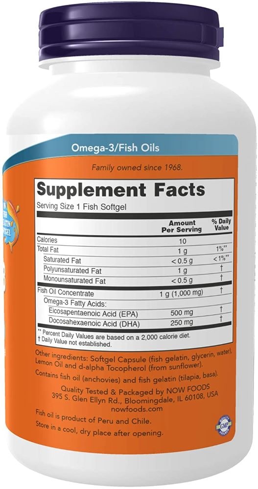 NOW FoodsNOW Foods Ultra Omega3 500 EPA/250 DHA Bovine Gelatin SoftgelsOils & Omega 3s180 Softgels733739016621