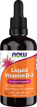 NOW FoodsNOW Foods Vitamin D - 3, 400 IU per 4 drops, Helps Maintain Strong Bones 2ozVitamins & Minerals733739003706