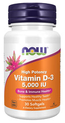 NOW FoodsNOW Foods Vitamin D - 3 5,000 IU 30 softgelsVitamins & Minerals30 Softgels733739003744