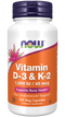 NOW FoodsNOW Foods Vitamin D - 3 & K - 2, 1,000 IU/45 mcg, Plus Cardiovascular Support, Supports Bone Health, 120 Veg CapsulesVitamins & Supplements733739003690