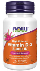 NOW FoodsNOW Foods Vitamin D3, High Potency, Bone SupportVitamins & Minerals1000 IU - 180 Softgels733739003652