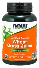 NOW FoodsNOW Foods Wheat Grass Juice Powder Certified Organic 4 oz.Superfoods733739027092