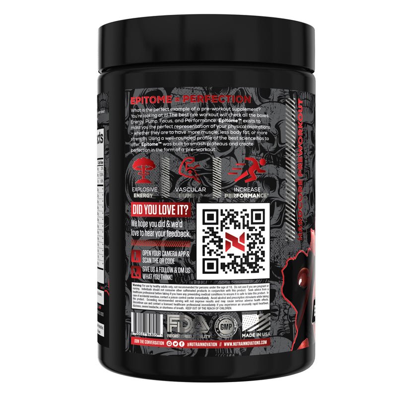 Nutra InnovationsNutra Innovations Epitome Hardcore (20 Servings)Pre - WorkoutCherry Bomb850027848198